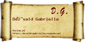 Dévald Gabriella névjegykártya