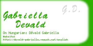 gabriella devald business card