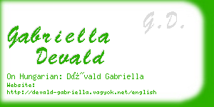 gabriella devald business card